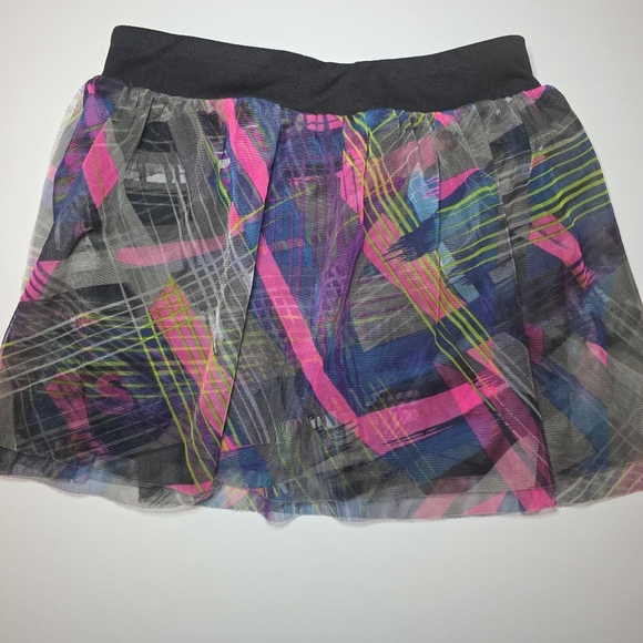 ADIDAS Girl Sport Skort with Tutu  Pink Blsck Size 6X - Picture 2 of 5